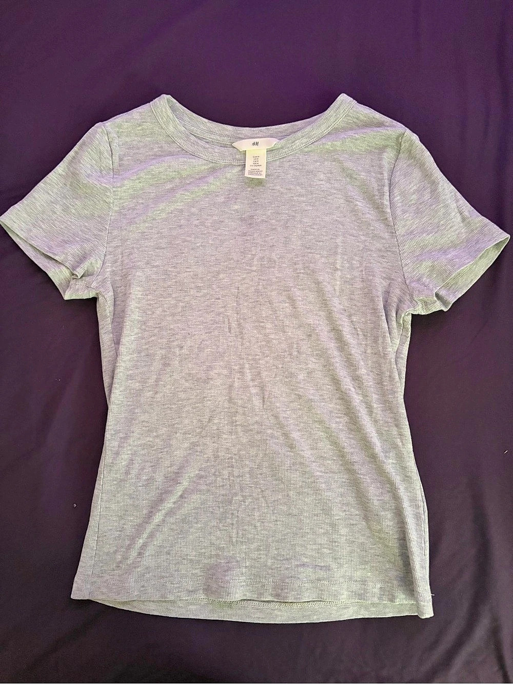H&M Short Sleeve T-Shirt in Gray
